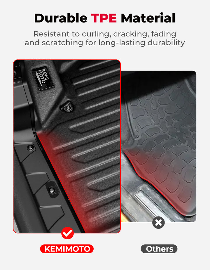 4PCS TPE Floor Mats Anti-Slip for Can-Am Defender Max HD7|8|9|10