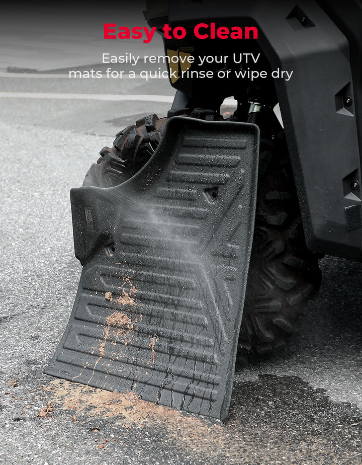 4PCS TPE Floor Mats Anti-Slip for Can-Am Defender Max HD7|8|9|10