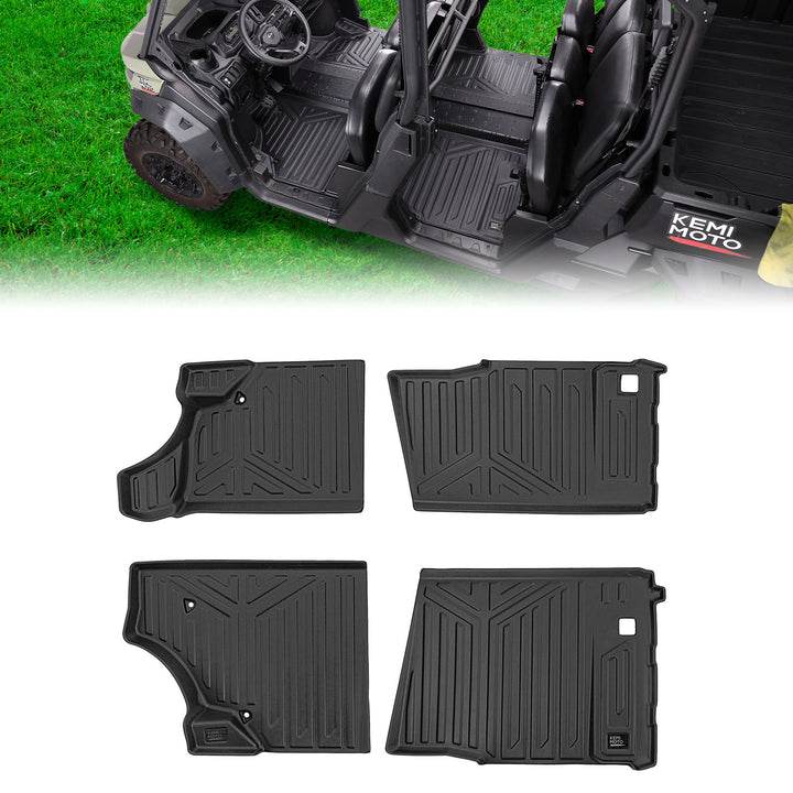 4PCS TPE Floor Mats Anti-Slip for Can-Am Defender Max HD7|8|9|10