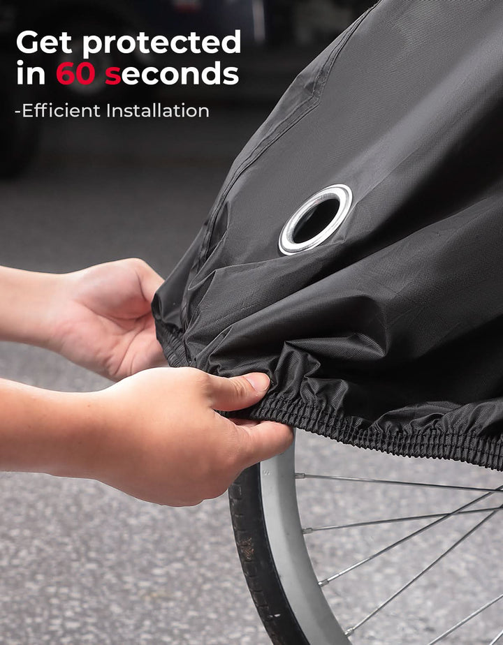 Rain Waterproof UV Protection Windproof Folding, Bike Tarp for Adult Tricycles, 3 Wheel Bikes, Cargo Bikes - Kemimoto