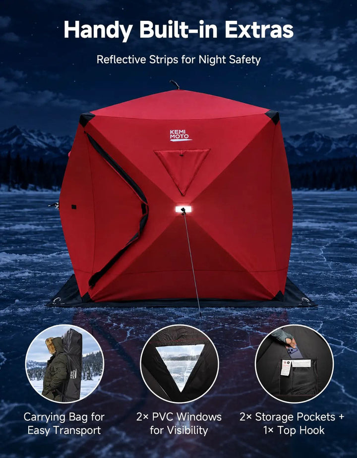 Pop-Up Ice Fishing Shelter Lightweight Blackout Tent