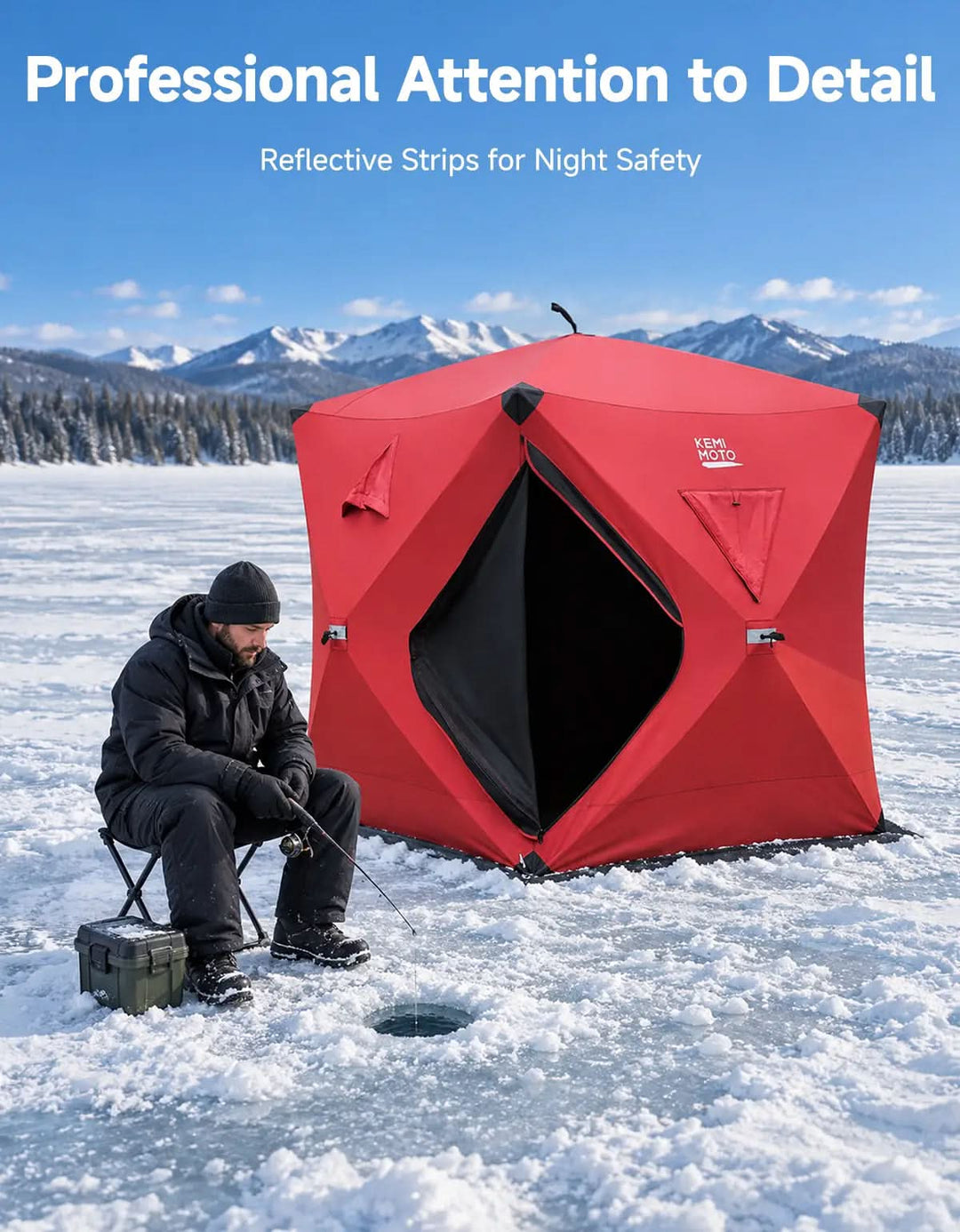 Pop-Up Ice Fishing Shelter Lightweight Blackout Tent
