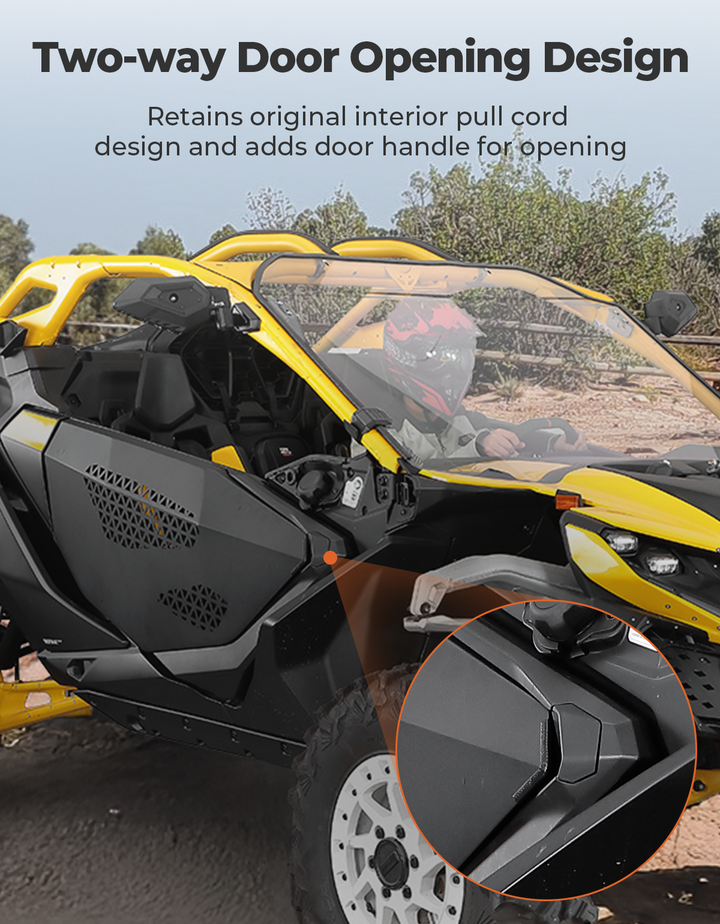 UTV Aluminum Half Door for Can-Am Maverick R-Kemimoto