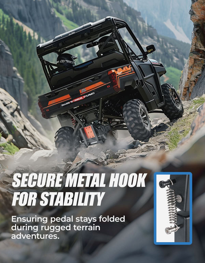 UTV Hitch Step with 2" Receiver for Polaris Ranger 1000 Defender UFORCE 1000 - Kemimoto