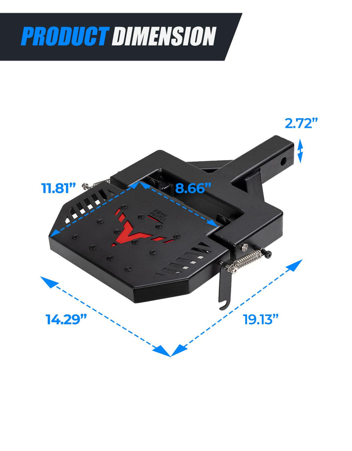 UTV Hitch Step with 2" Receiver for Polaris Ranger 1000 Defender UFORCE 1000 - Kemimoto