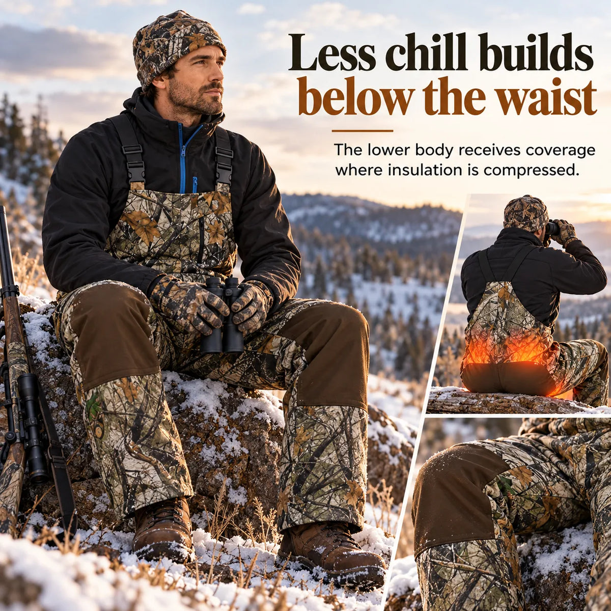 Less chill builds below the waist