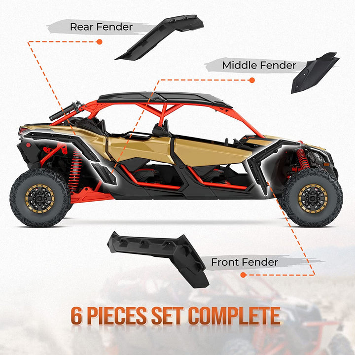 Fender Flares & Nerf Bars For Can-Am Maverick X3 - Kemimoto
