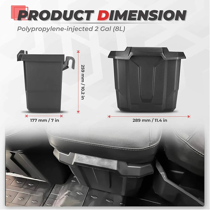 Removable Storage Box & Center Underseat Storage Box for Can Am Defender