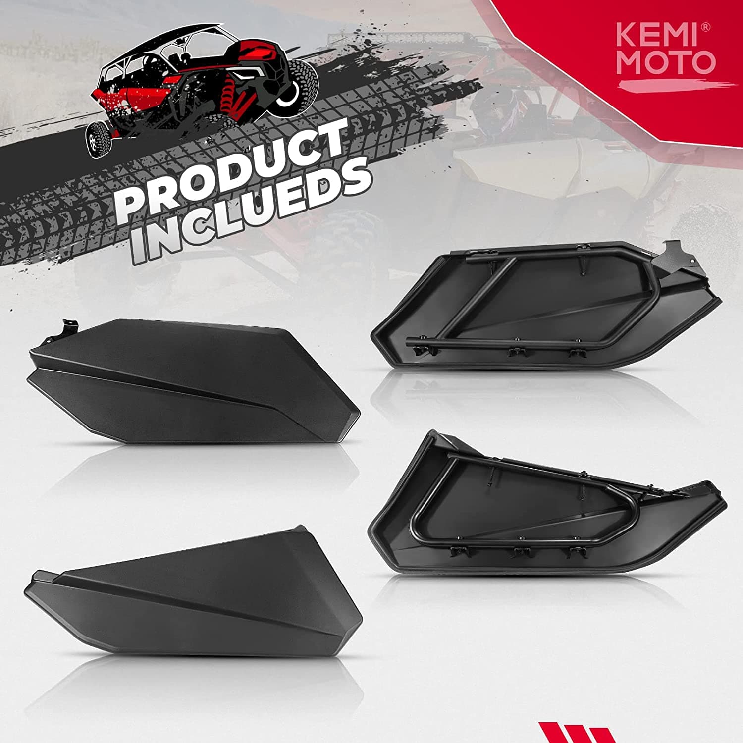 Soft Cab Enclosure and Lower Door Inserts for Can-Am Maverick X3 MAX - Kemimoto