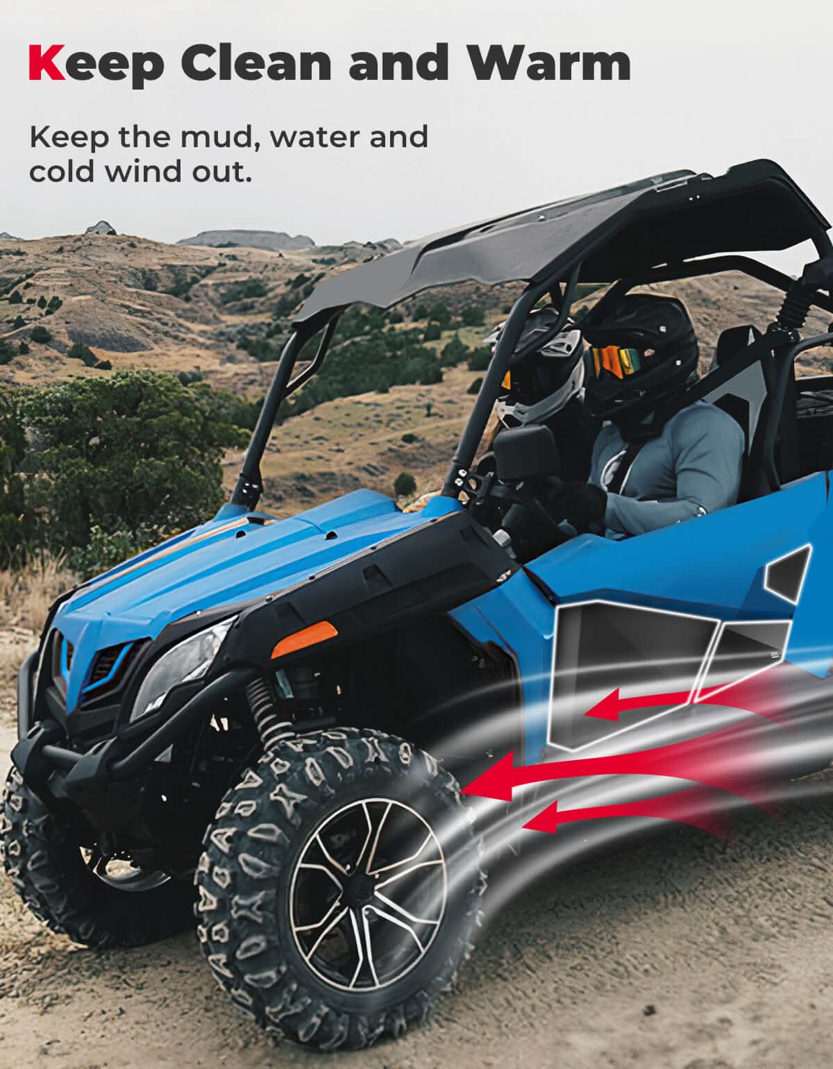 Lower Doors Inserts for CFMOTO ZForce 500 | 800 | 1000 - Kemimoto