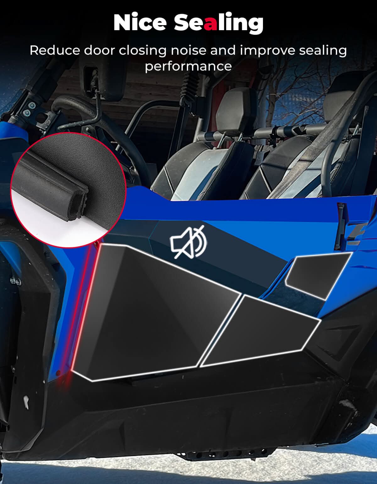 Lower Doors Inserts for CFMOTO ZForce 500 | 800 | 1000 - Kemimoto