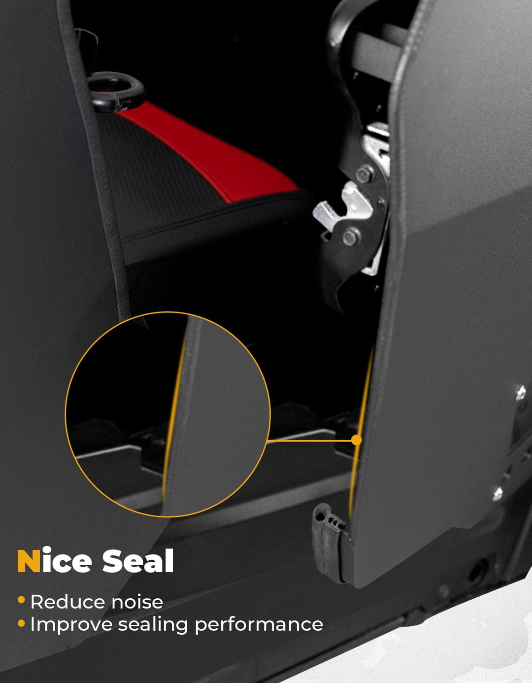 Aluminum Half Door with PC Window for Polaris RZR XP 4 1000 2024-2025 4PCS - Kemimoto