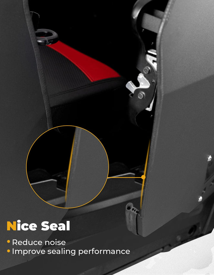Aluminum Half Door with PC Window for Polaris RZR XP 4 1000 2024-2025 4PCS - Kemimoto