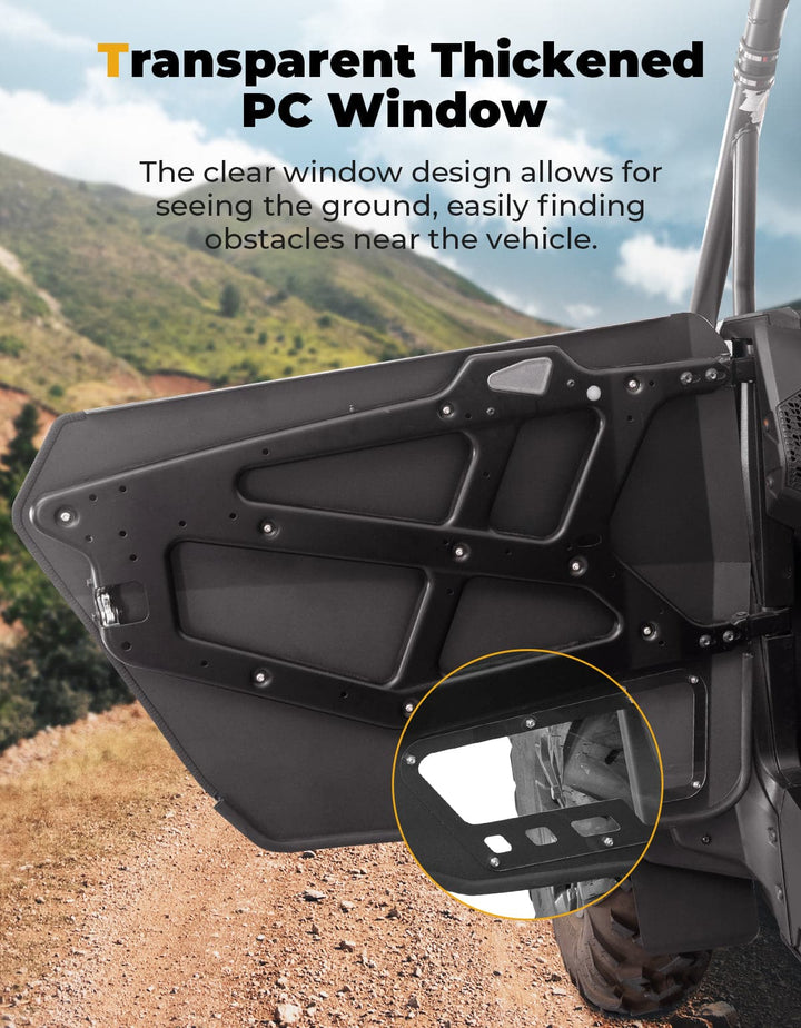 Aluminum Half Door with PC Window for Polaris RZR XP 4 1000 2024-2025 4PCS - Kemimoto