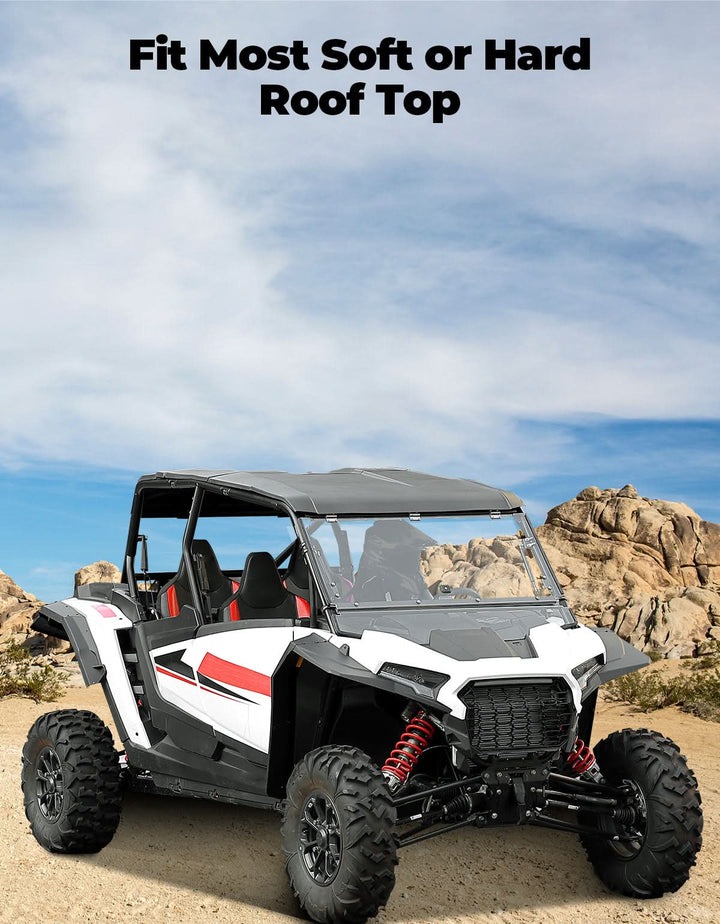 Full Flip Split Windshield Window for Polaris RZR XP 1000 / XP 4 1000 2024-2025 - Kemimoto