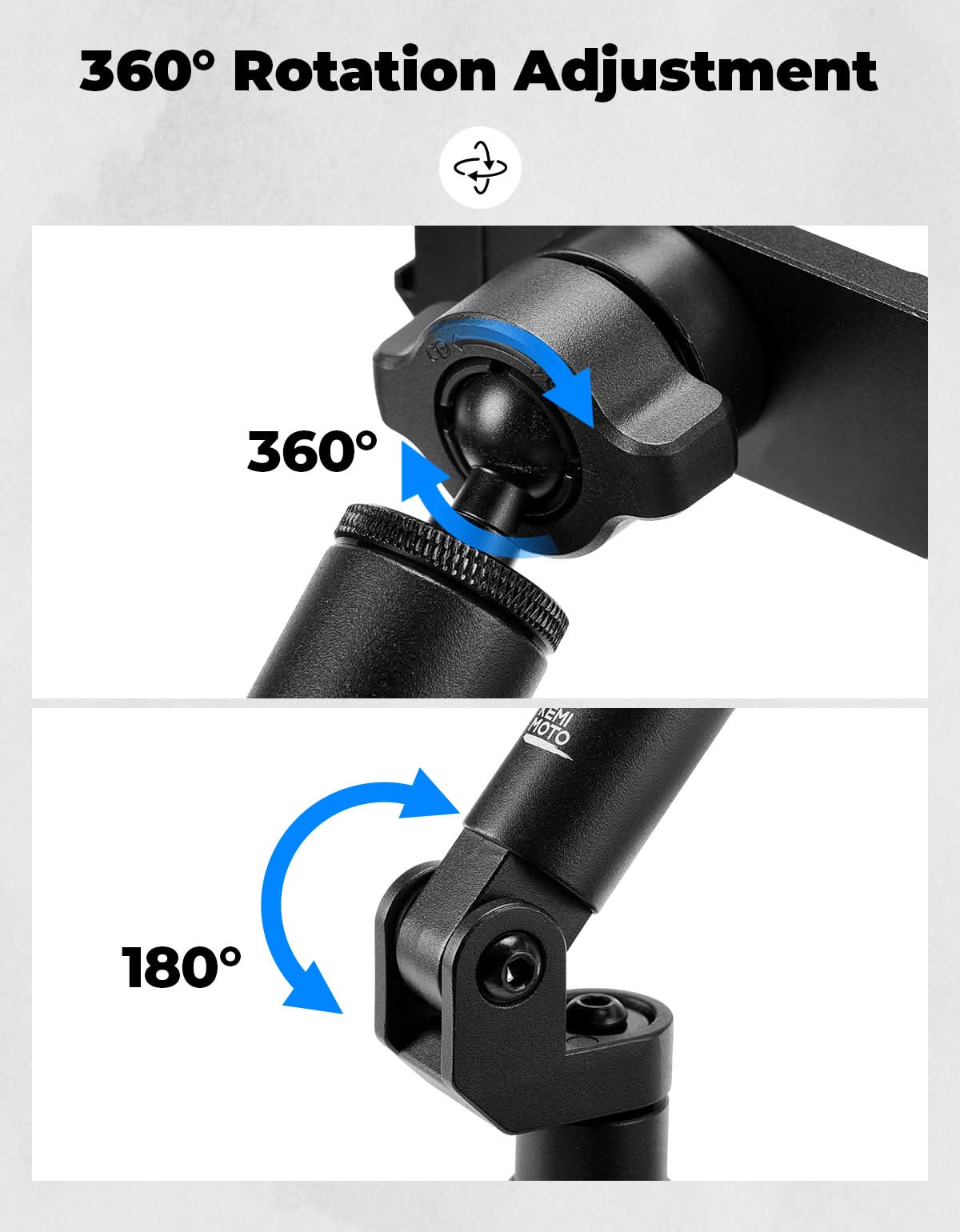 Kemimoto Custom-Built UTV Phone Mount for Mirror X1/X1PRO - Kemimoto