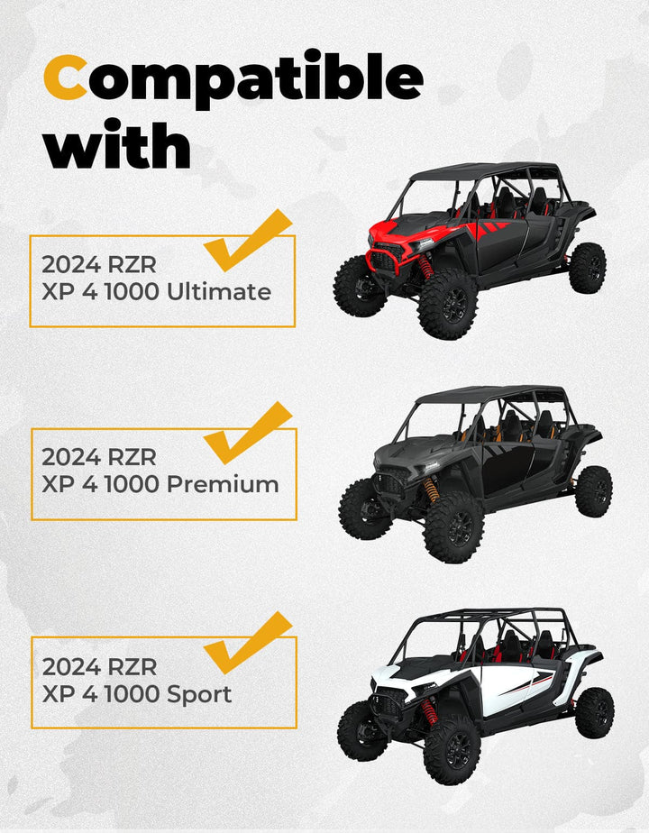 UTV Roof Aluminum Top for Polaris RZR XP 4 1000 2024-2025 - Kemimoto