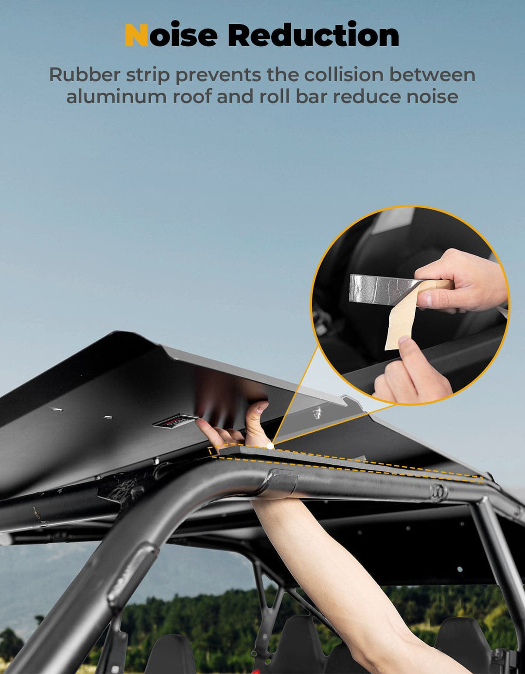 UTV Roof Aluminum Top for Polaris RZR XP 4 1000 2024-2025 - Kemimoto