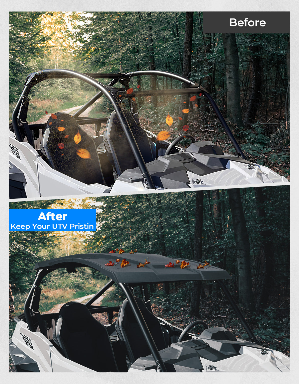 Combination Roof Top for Polaris RZR Trail S 900/ 1000 - Kemimoto