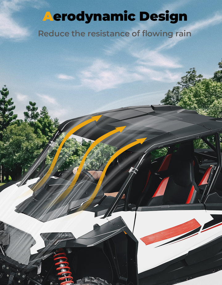 5-in-1 Hard Plastic Roof for Polaris RZR XP4 1000 (4 Doors) 2024-2025 - Kemimoto