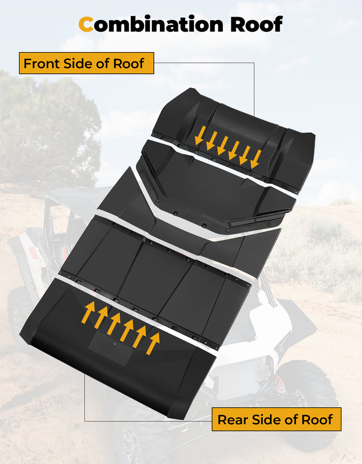 5-in-1 Hard Plastic Roof for Polaris RZR XP4 1000 (4 Doors) 2024-2025 - Kemimoto