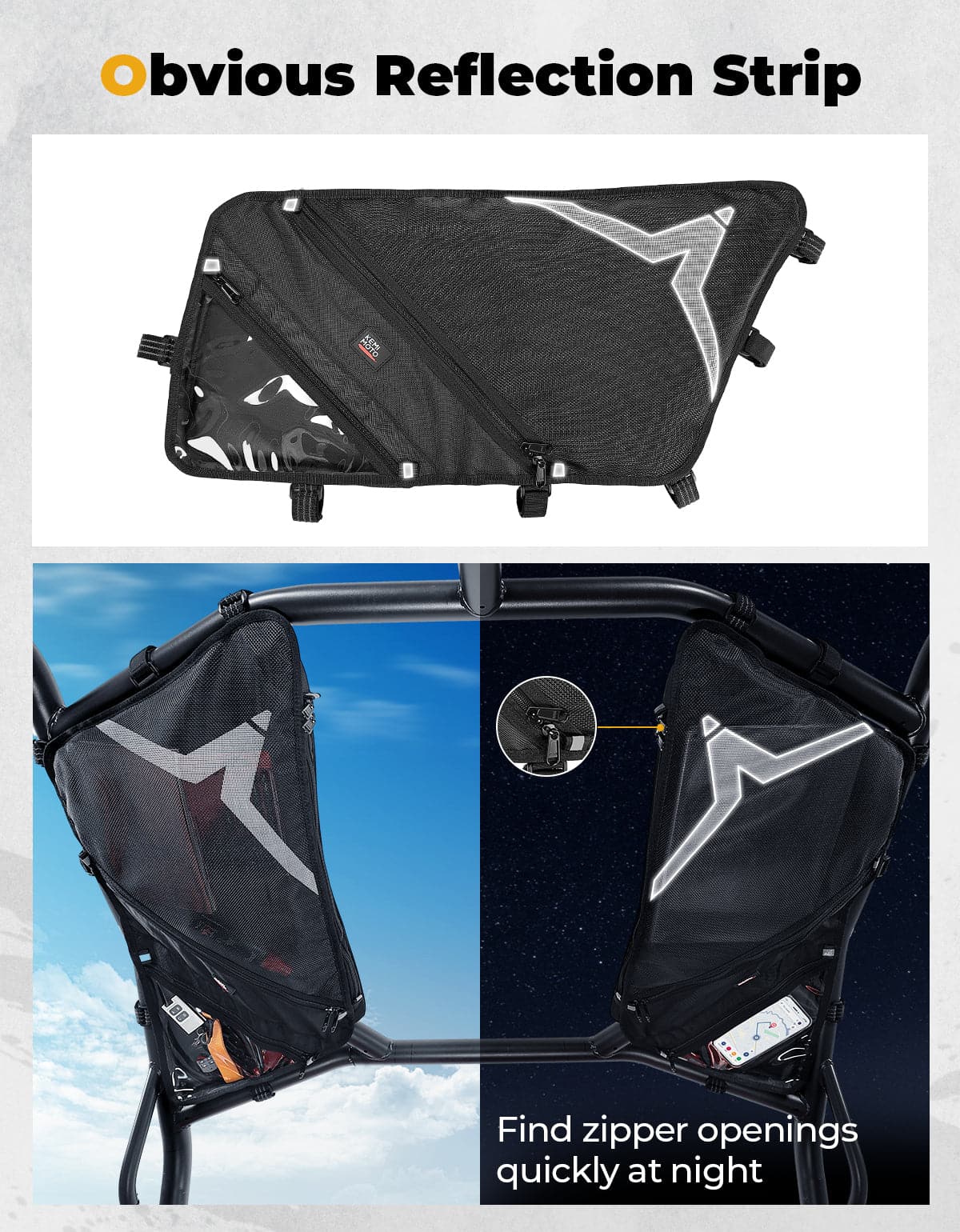 Roof Bag 1680D Waterproof for CFMOTO ZForce 500 | 800 | 1000 - Kemimoto