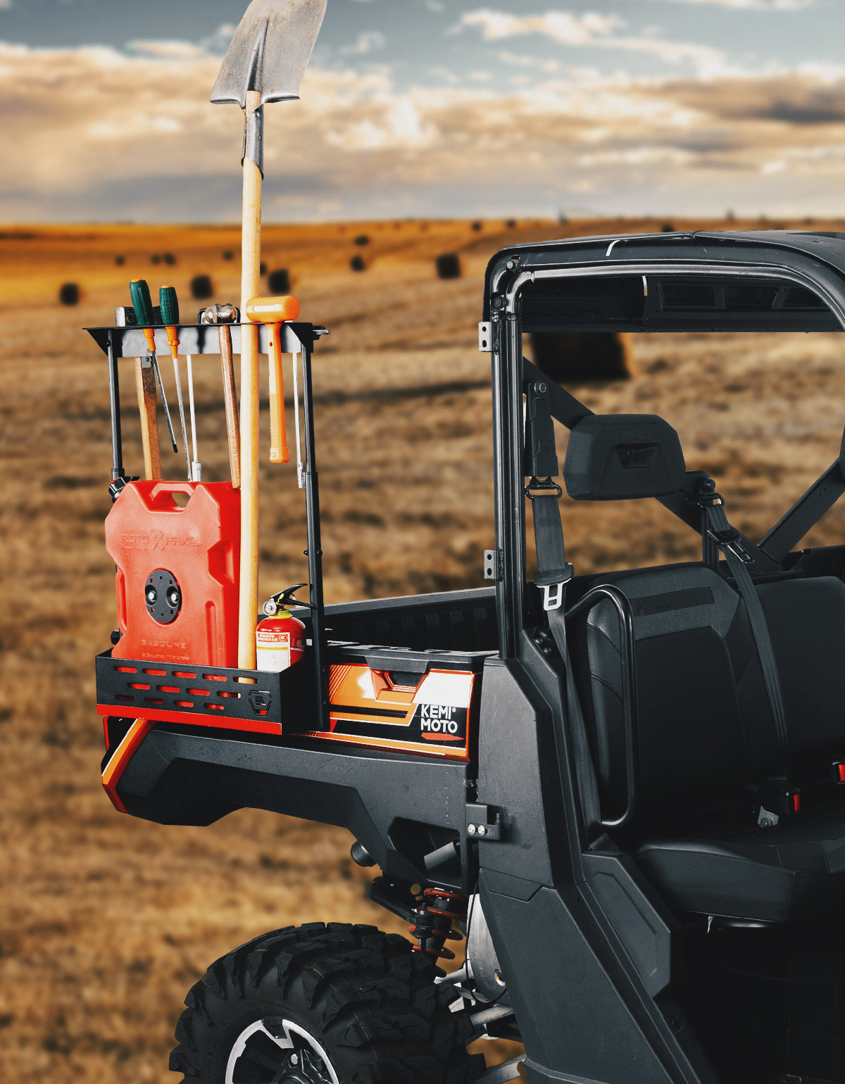 UTV Tool Rack for Polaris Ranger 1000/ XP 1000/ XP 900 2013-2025 - Kemimoto