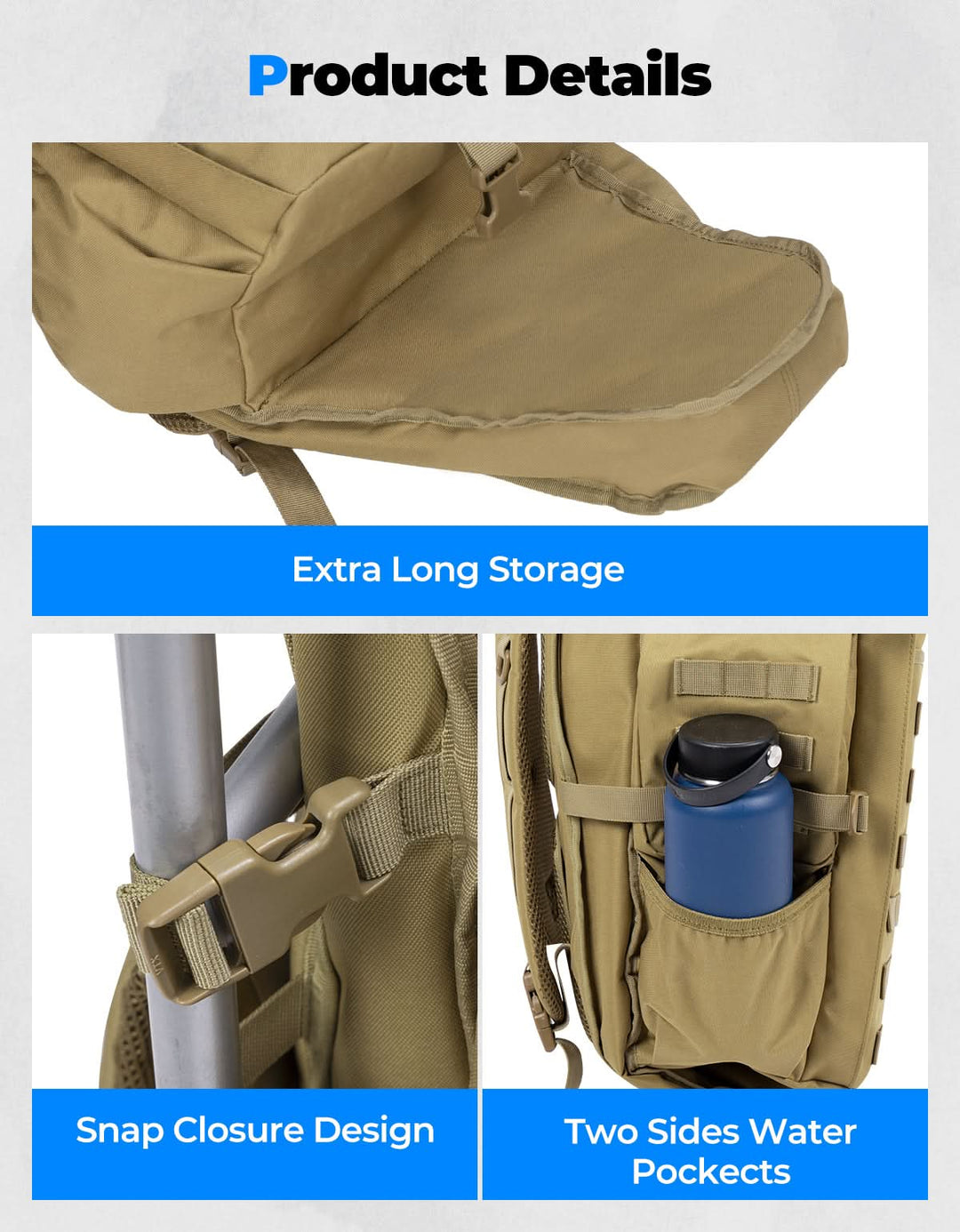 Large Capacity Travel Bag 70L for Hiking and Hunting - Kemimoto