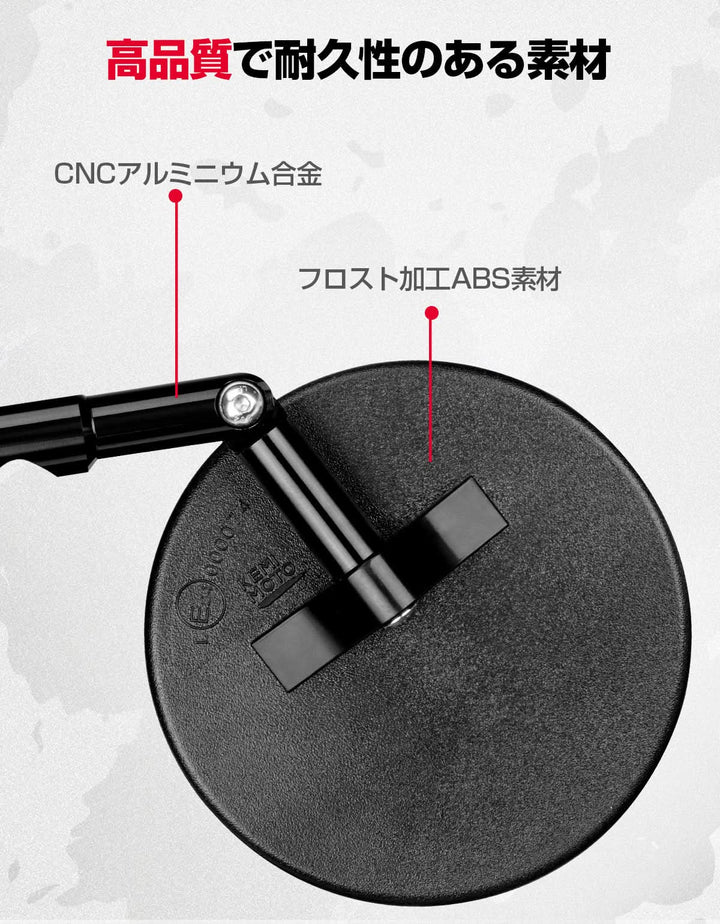CNC Aluminum Bar End Side Mirror for 22-23mm Handlebar Diameter - Kemimoto