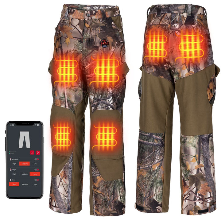 Hooded Heated Jackets & Heated Pants for Hunting Hiking Camping - Kemimoto
