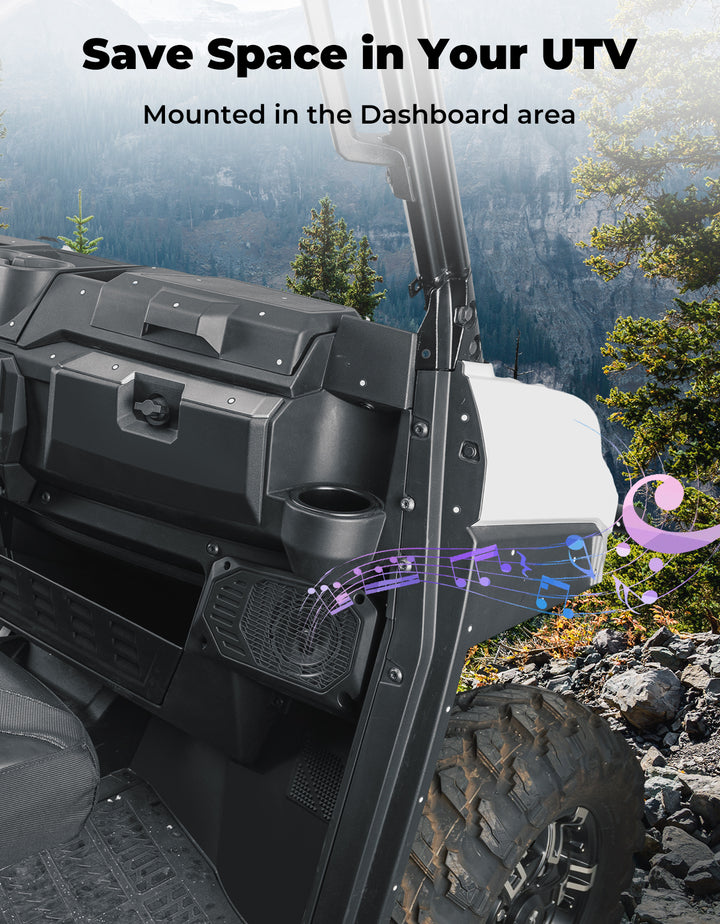 Under Dash Speaker Pods for Polaris Ranger XP 1000/Crew 2018-2025 - Kemimoto