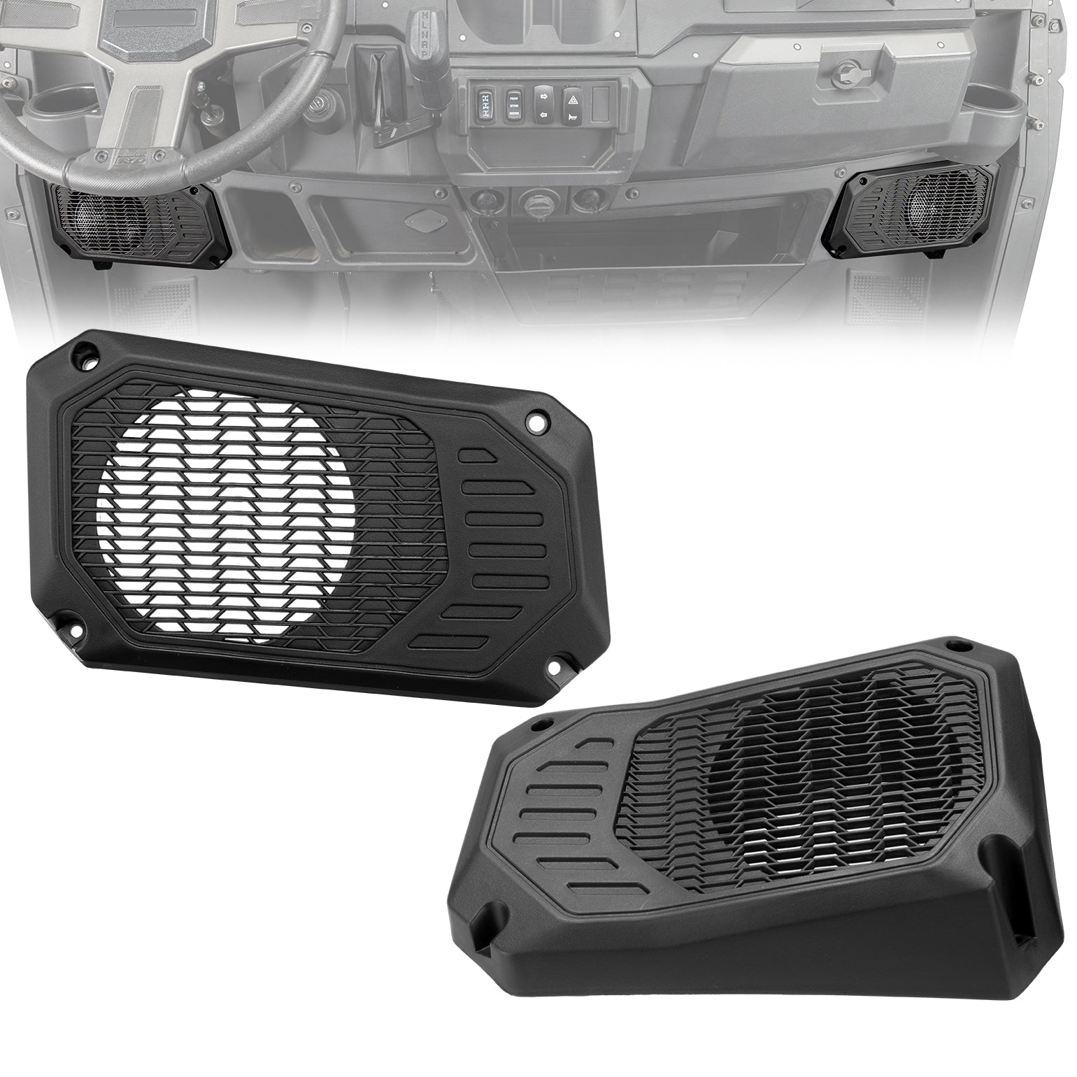 Under Dash Speaker Pods for Polaris Ranger XP 1000/Crew 2018-2025 - Kemimoto