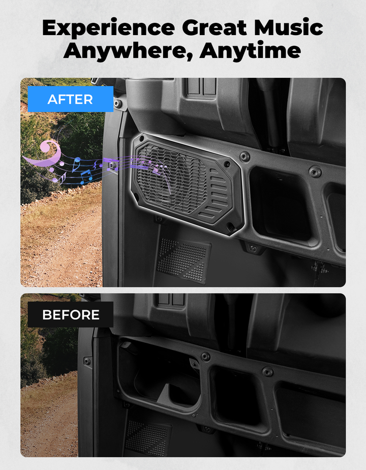 Under Dash Speaker Pods for Polaris Ranger XP 1000/Crew 2018-2025 - Kemimoto