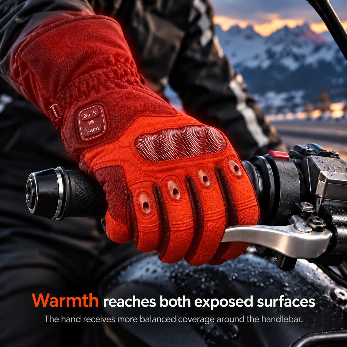 Warmth reaches both exposed surfaces