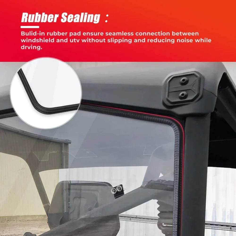 Can Am Defender Rear Windshield and Front Full Windshield – Kemimoto