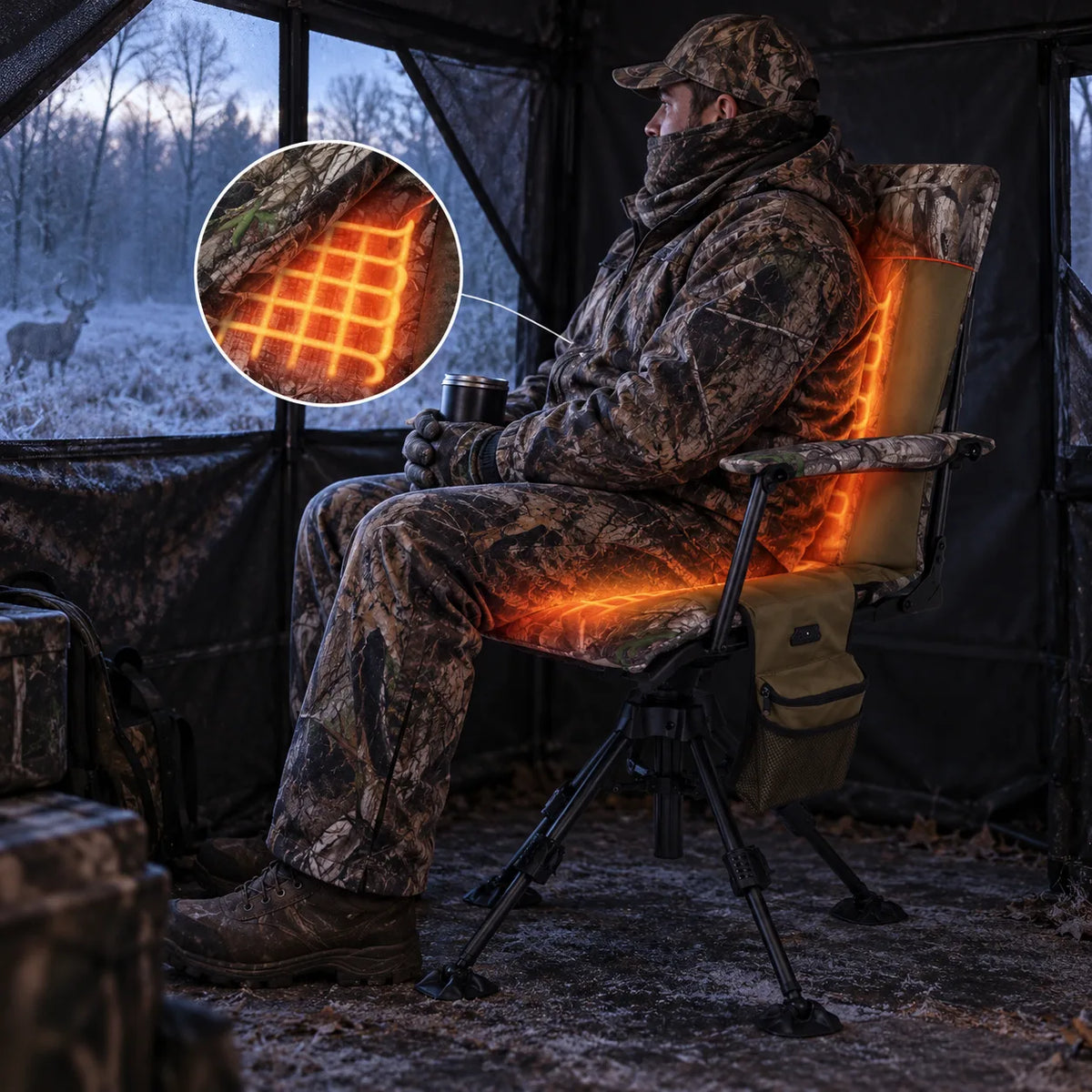 Warmth follows seated contact points