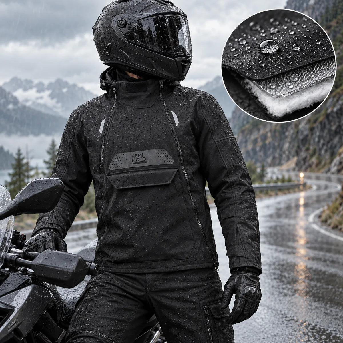 The outer shell adds measured weather resistance