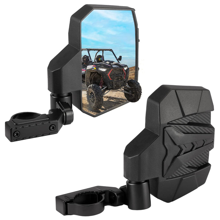 UTV Side Mirrors Fit 1.6" - 2" Roll Bar Cage - Kemimoto