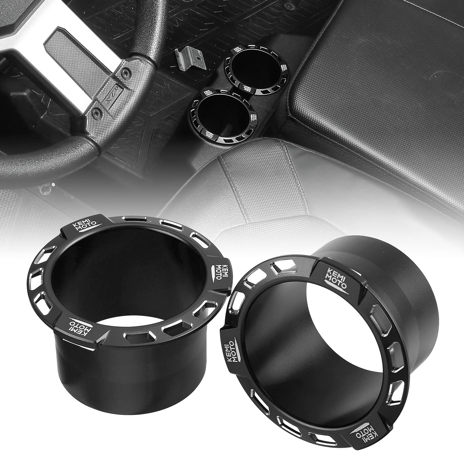 UTV CNC Aluminum Cup Holder for Polaris RZR/ Ranger (2 Pack)