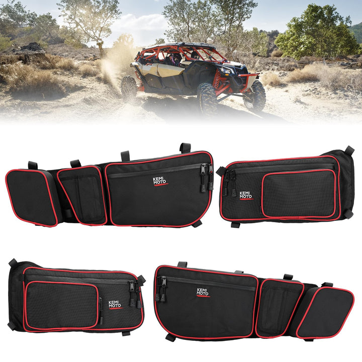 Front and Rear Door Bags for Can Am Maverick X3 Max - Kemimoto