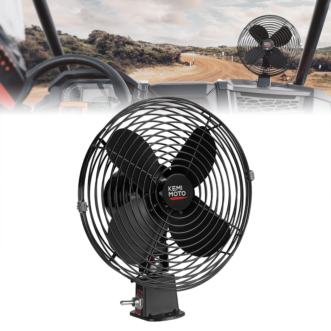 UTV 12V 8'' Cooling Fan For Car,Truck,RV - Kemimoto