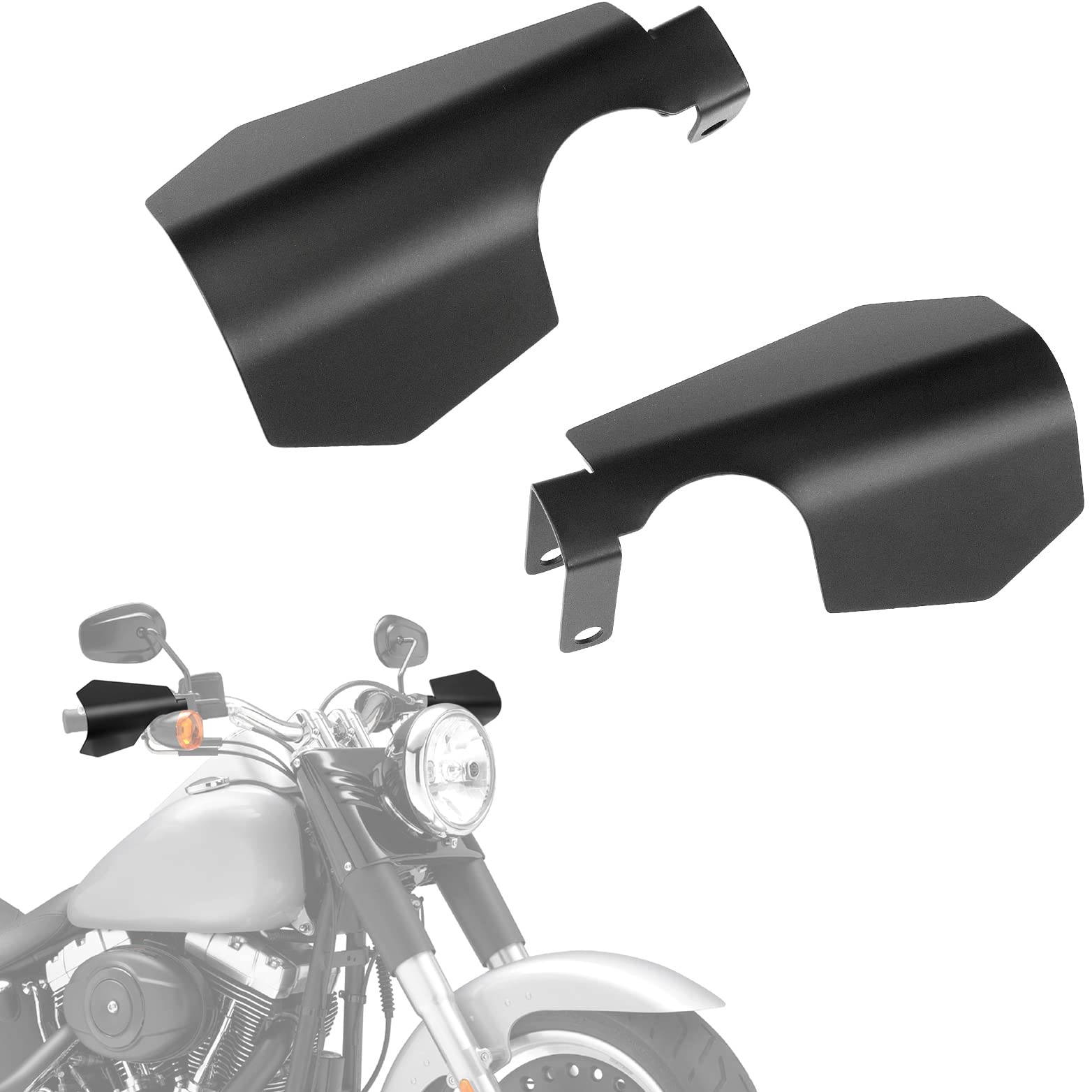 Motorcycle Handguards Coffin Cut Hand Shields for Softail 1 Pair