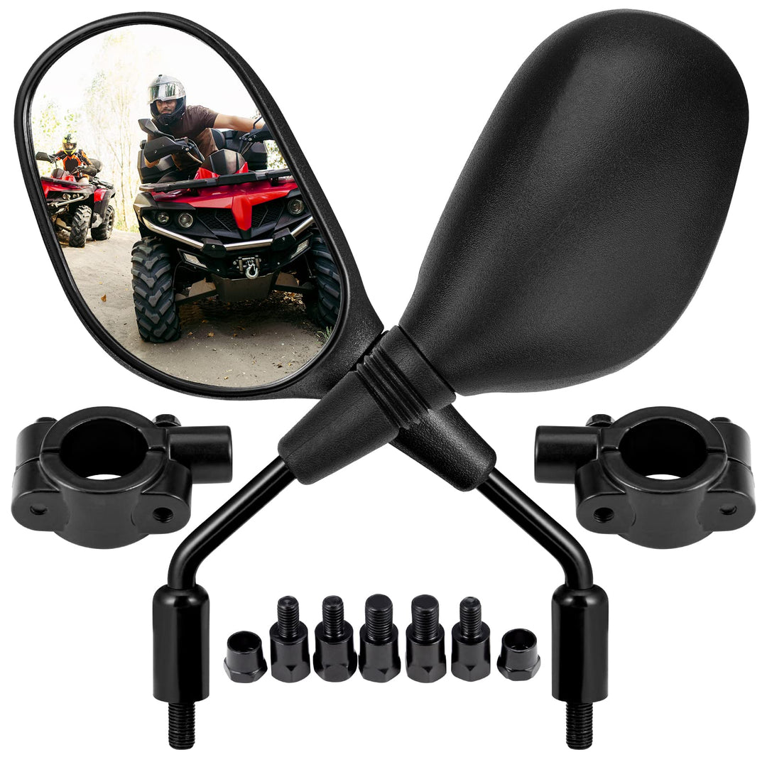 7/8” Handlebar Rear View Mirrors with 8MM and 10MM Screws - Kemimoto