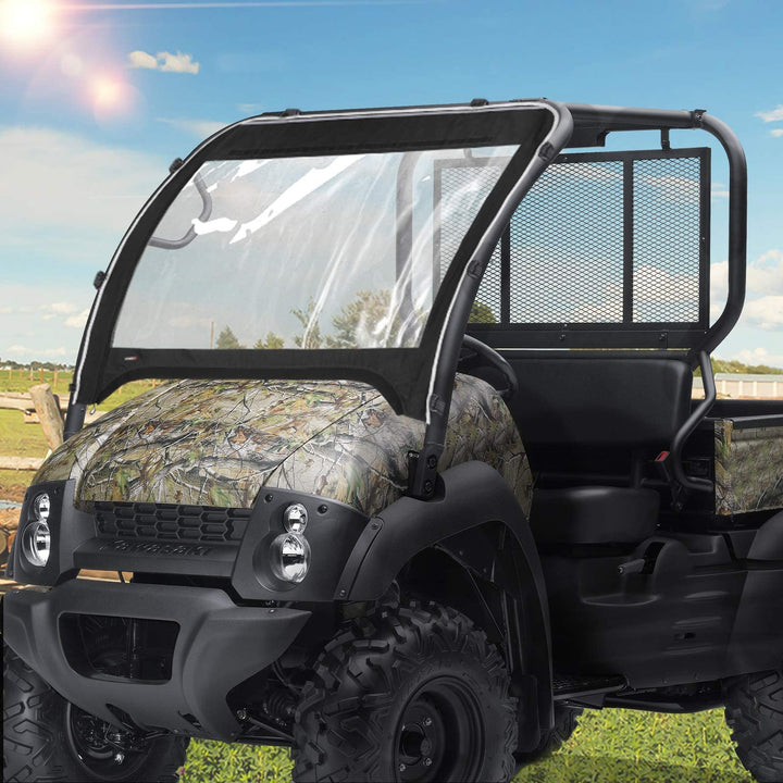 Fabric Front Windshield for Kawasaki Mule 610 600 SX 600 - Kemimoto