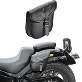 Motorcycle Leather Side Bag for Sportster 883 1200 Softail