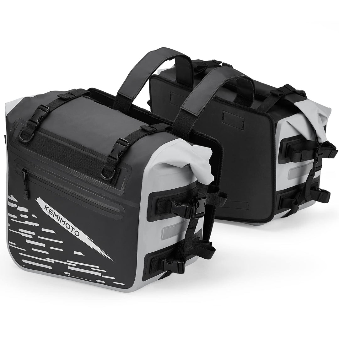 70L Waterproof Saddlebags for Adventure Touring Street Bike Dual Sport Bike - Kemimoto