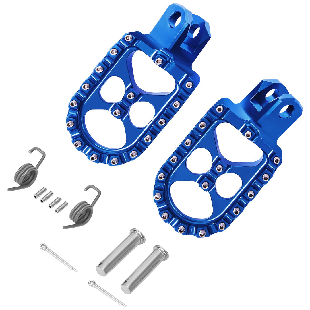 Dirt Bike Blue Foot Rests for RM125 DR-Z400 KLX400R (One Pair)