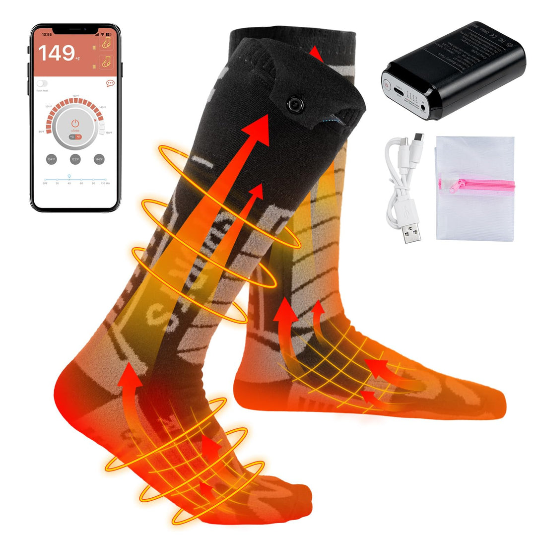 Heated Socks, Electric Heating Socks with App Remote Control - Kemimoto