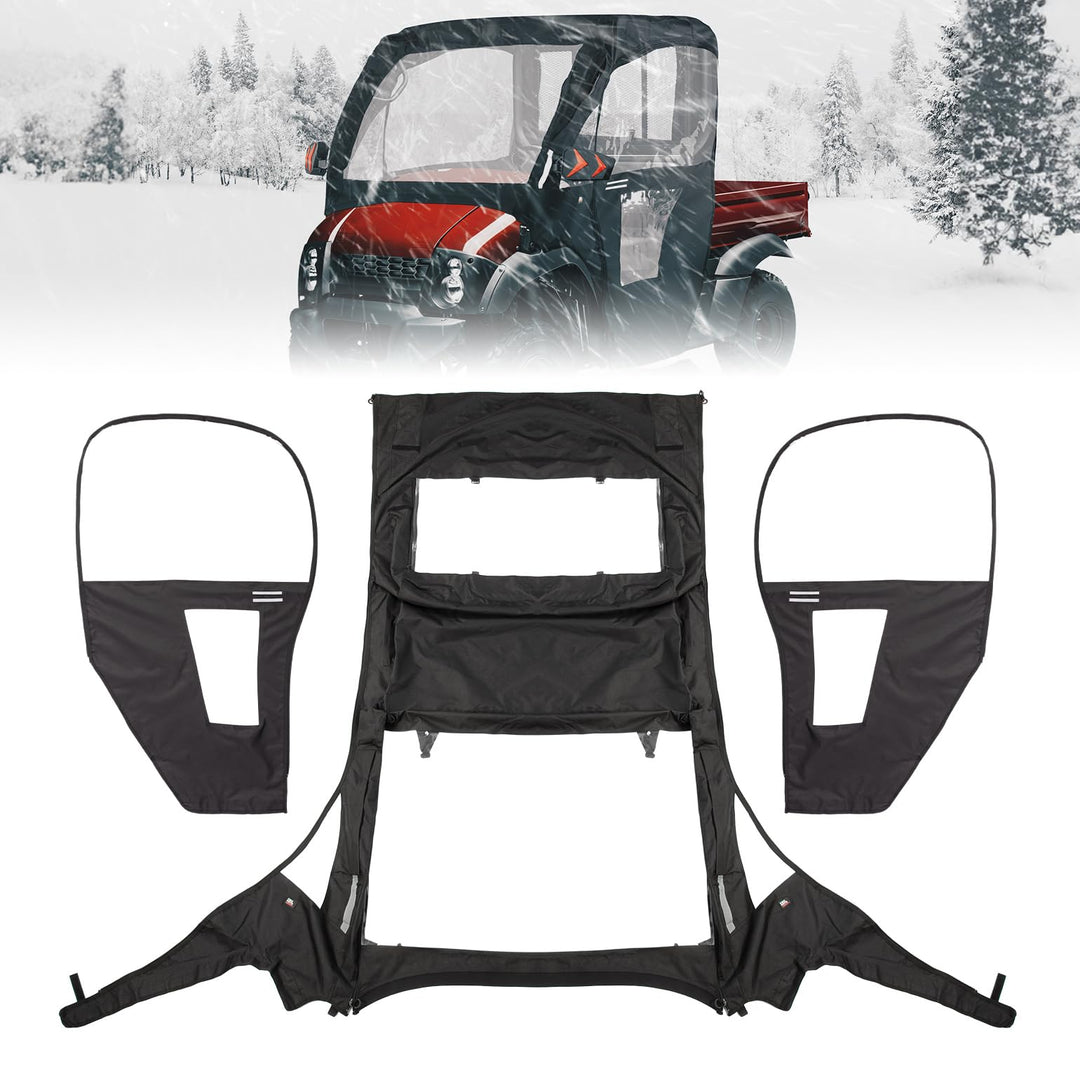 Soft Cab Enclosure Doors for Kawasaki Mule 600 610 (2015 models and older) - Kemimoto