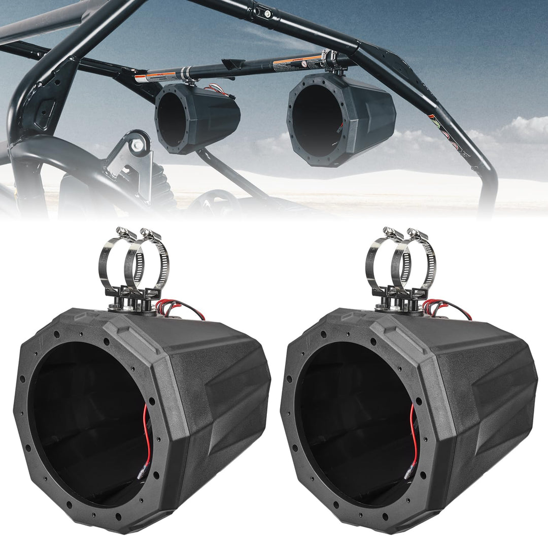 8-Inch Speaker Pod Enclosure for All 1.5" to 2" Roll Bar - Kemimoto
